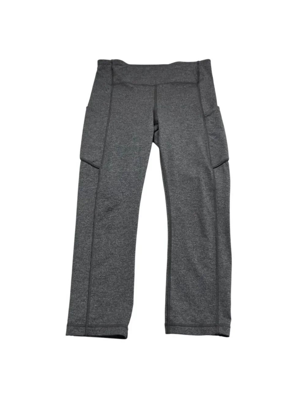 Lululemon Speed Up Crop 21" Inseam Heathered Black Size 6